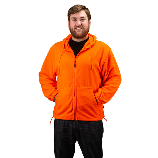 TrailCrest by Treel Chambliss Full Zip Safety Blaze Orange Sweatshirt Hoody