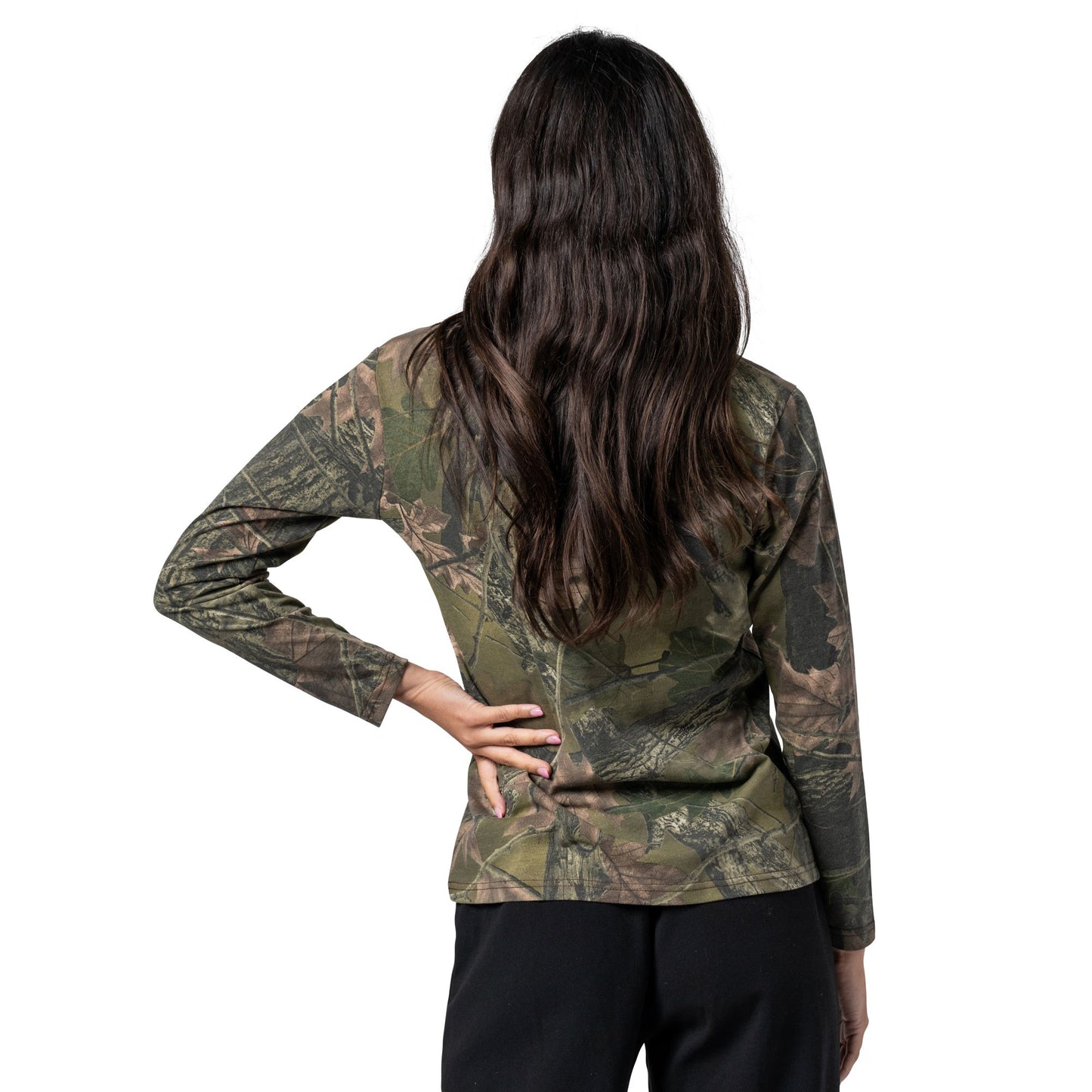 TrailCrest by Treel Women’s Athletic Cotton Performance Long Sleeve T-Shirt V-Neck Casual Sports Tops