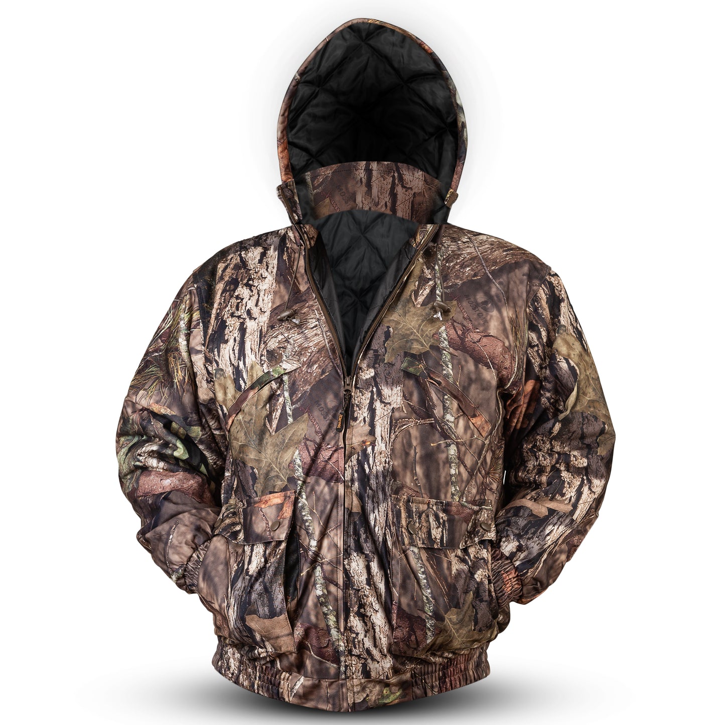TrailCrest by Treel Men's Mossy Oak Tactical Hoodie Jacket-Insulated & Waterproof Warm Camo Gear Coat