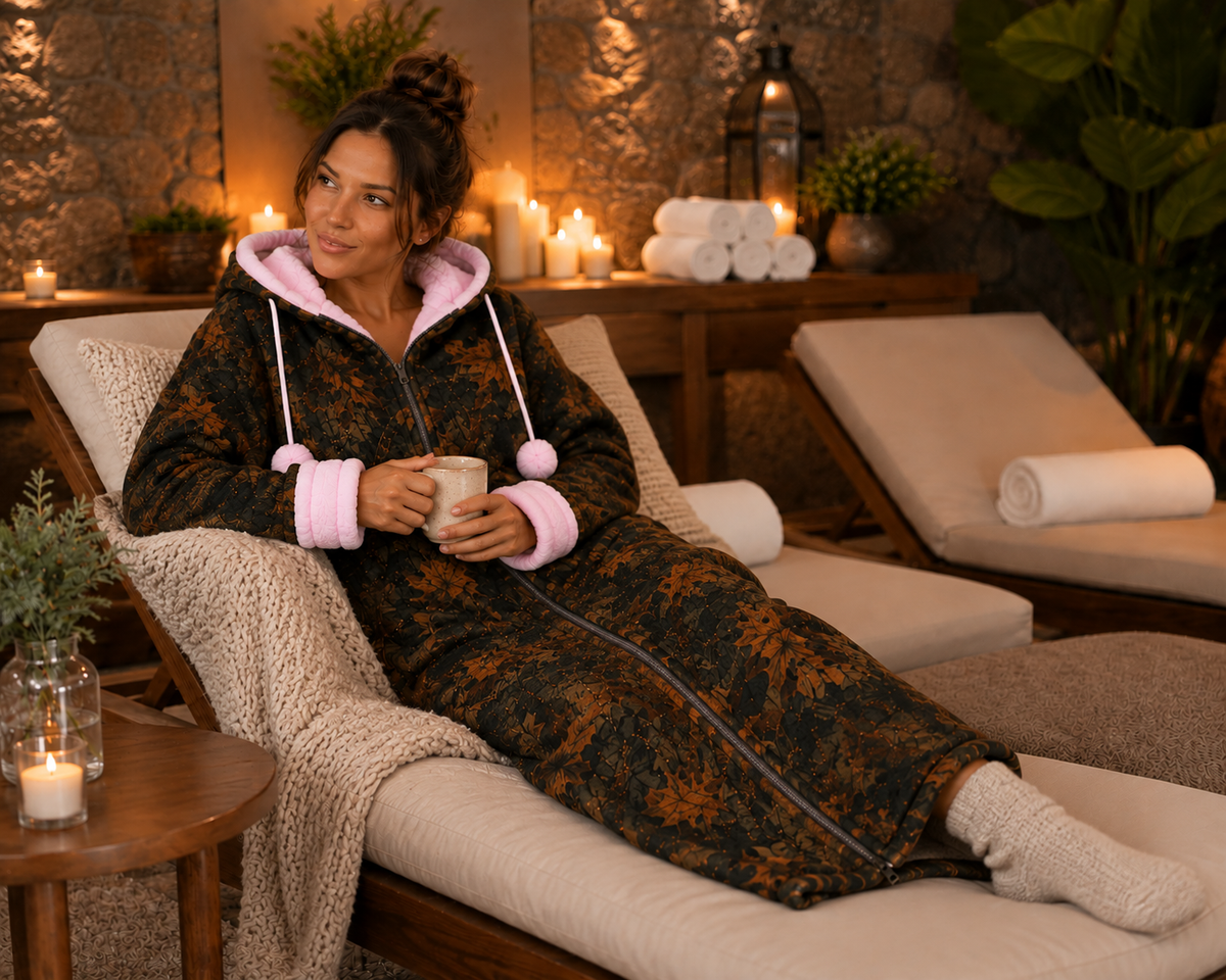 TrailCrest Women's Pink Camo Polar Fleece / Camo & PInk Lightweigh Bathrobe Plush House Robe