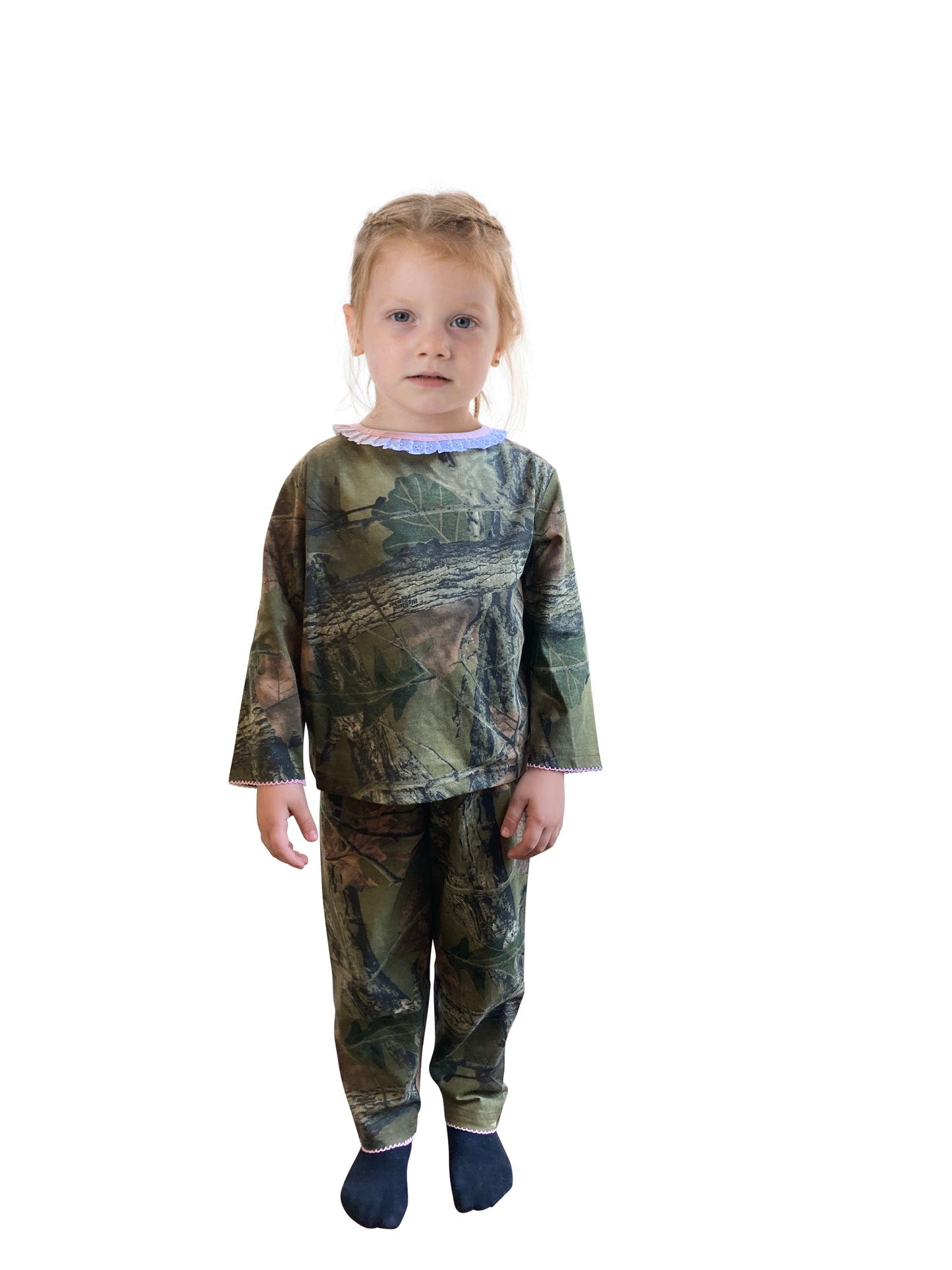 Trailcrest by Treel Infant-Toddler Cotton Camo Long Sleeve T-Shirt and Long Pants Set