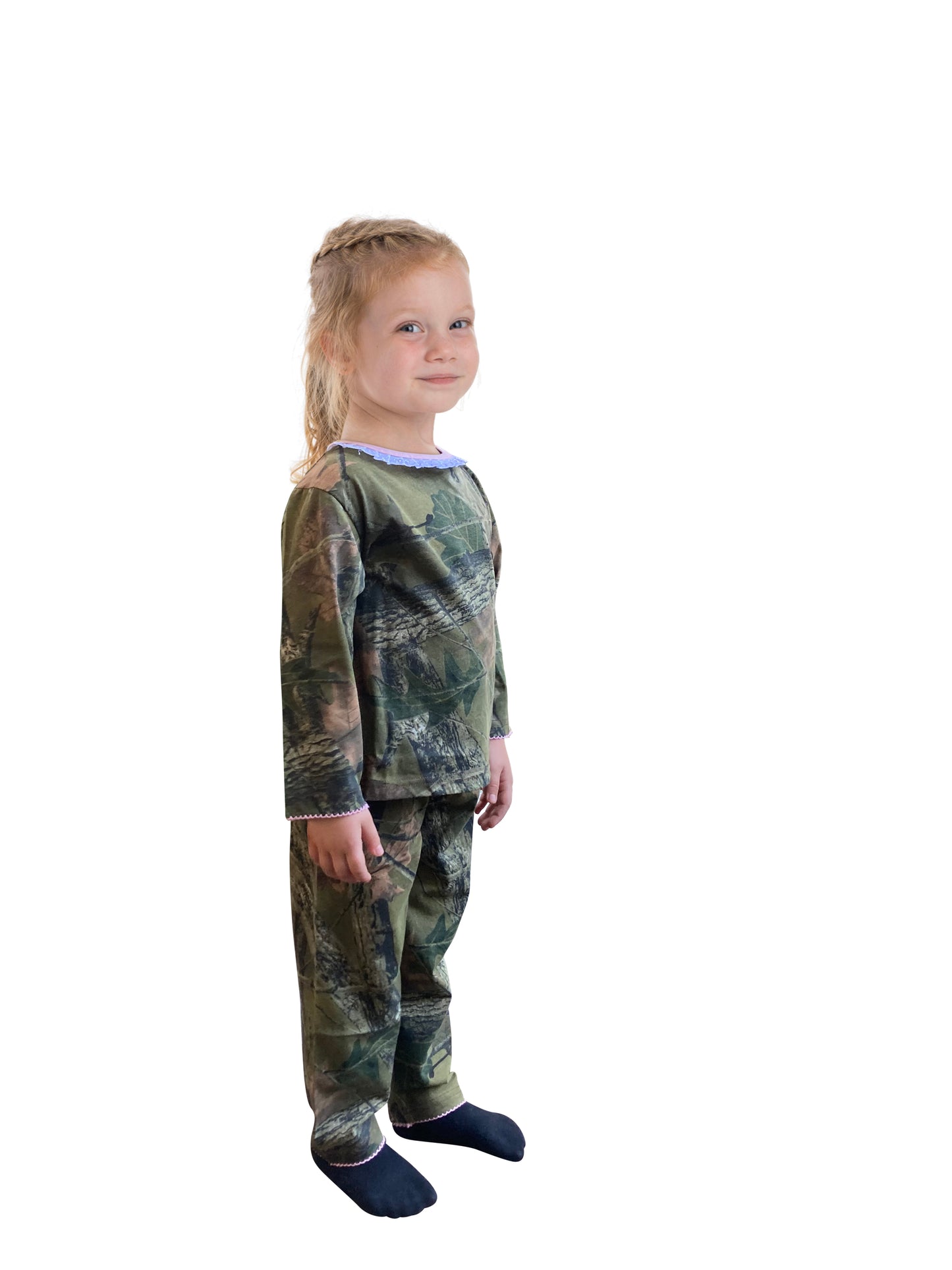 Trailcrest by Treel Infant-Toddler Cotton Camo Long Sleeve T-Shirt and Long Pants Set