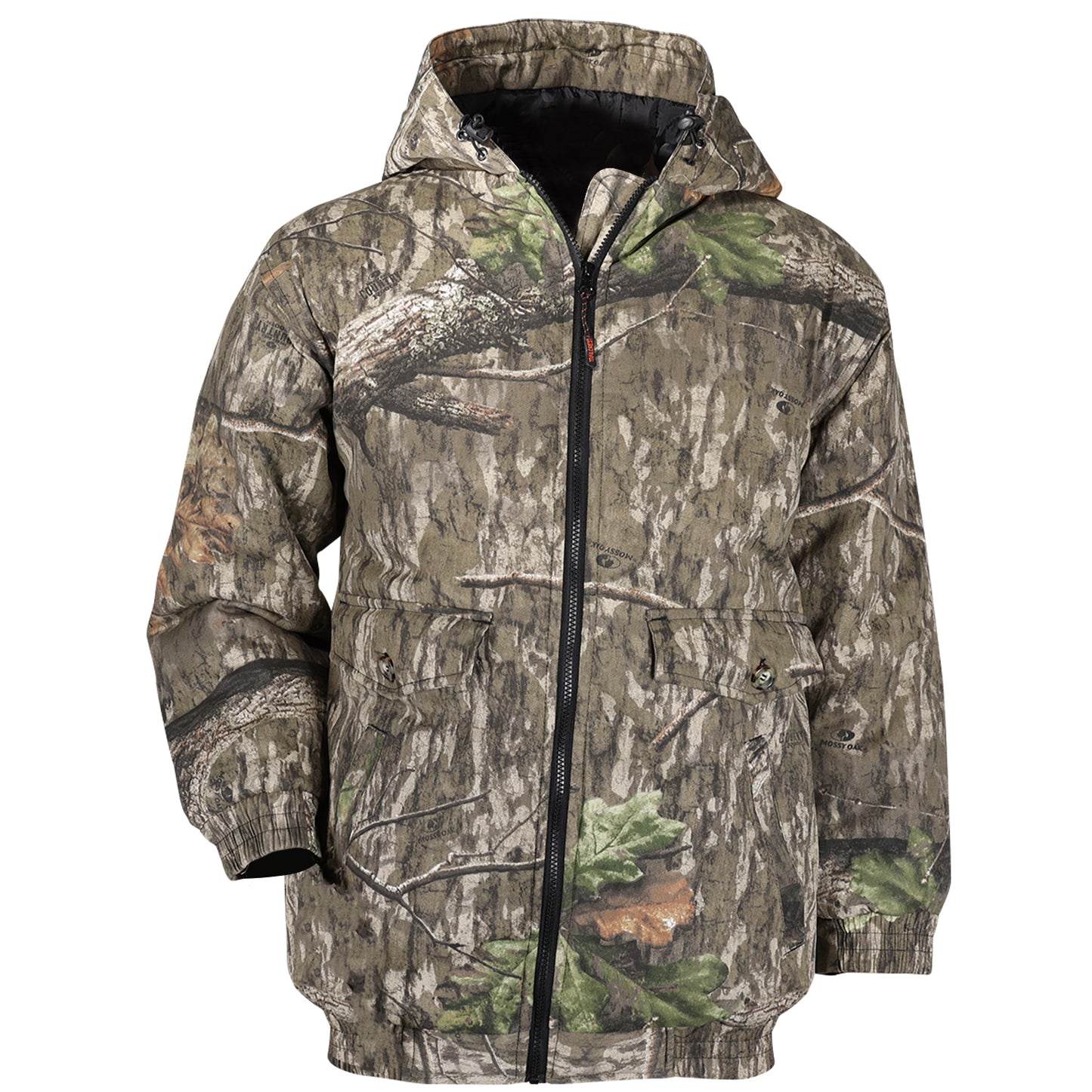 Mossy Oak Men's Insulated Camo Jacket – Country Roots Pattern – Quilted Lining, Cotton Twill Shell, Cold Weather Work Jacket