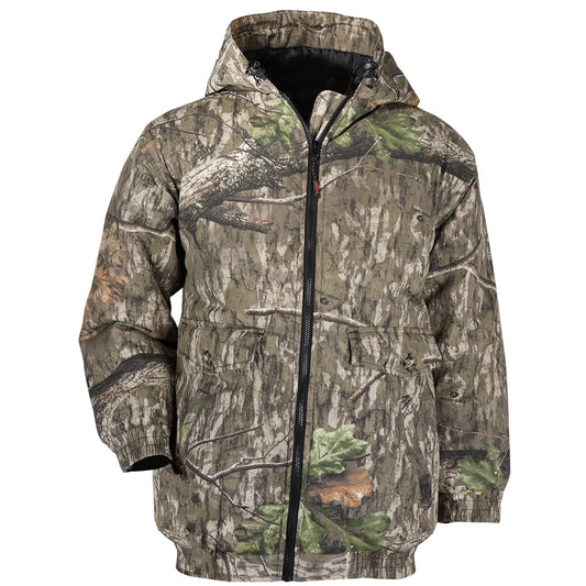 Mossy Oak Men's Insulated Camo Jacket – Country Roots Pattern – Quilted Lining, Cotton Twill Shell, Cold Weather Work Jacket