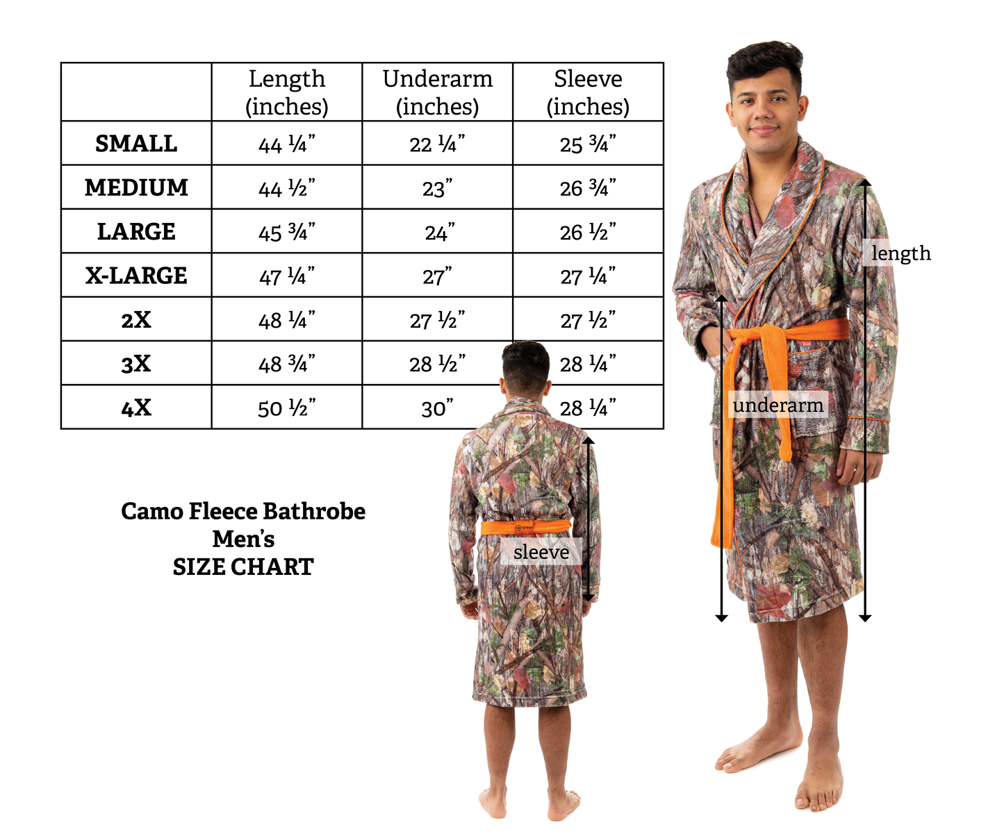 Coral Fleece Lounge Robe, Orange