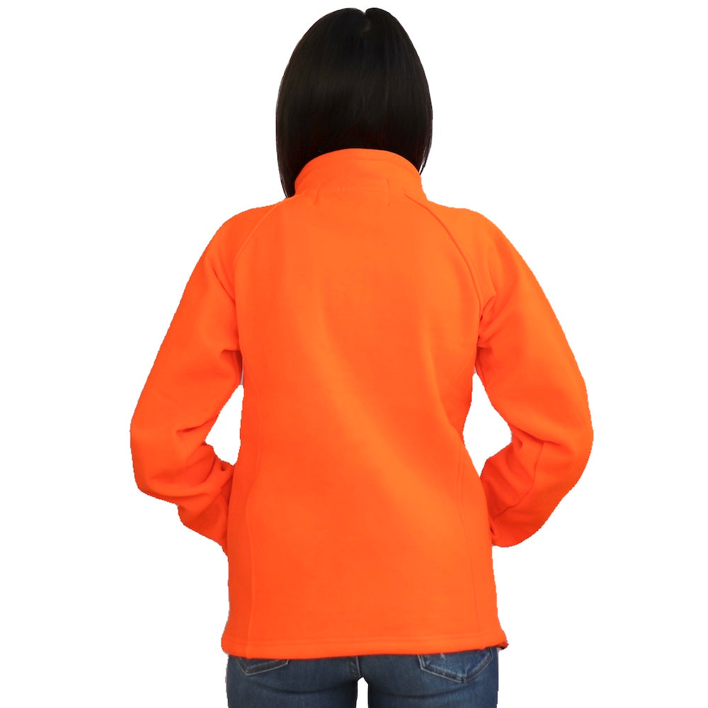 TrailCrest by Treel Women's Semi-Fitted Blaze Orange Full Zip 12 Oz. Fleece Jacket