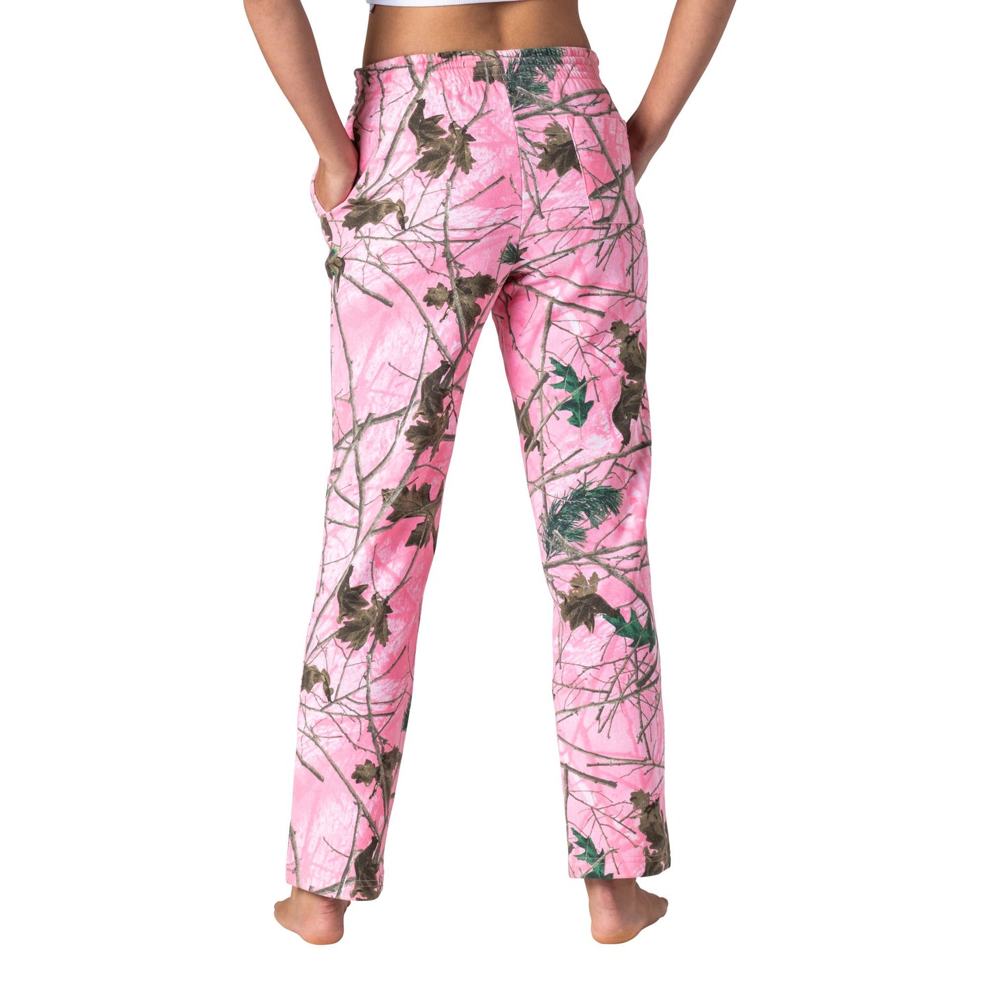 TrailCrest by Treel Women's Open Botton Cotton Blend Cozy Sweatpants Yoga Lounge Pants