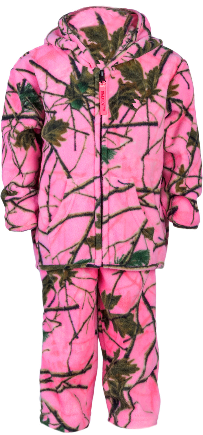 TrailCrest by Treel Infant-Toddler Camo Full Zip Hoodie Sweatshirt Fleece Jacket & Pants Set