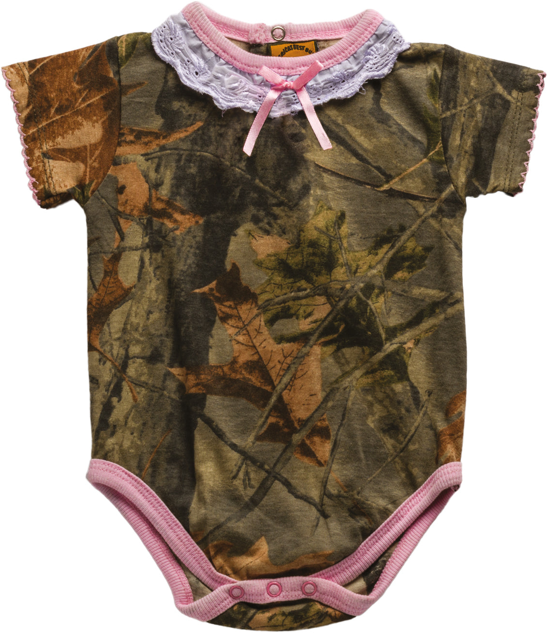 TrailCrest by Treel Newborn Baby Infant Camo Undershirt- Short Sleeve Romper Bodysuit