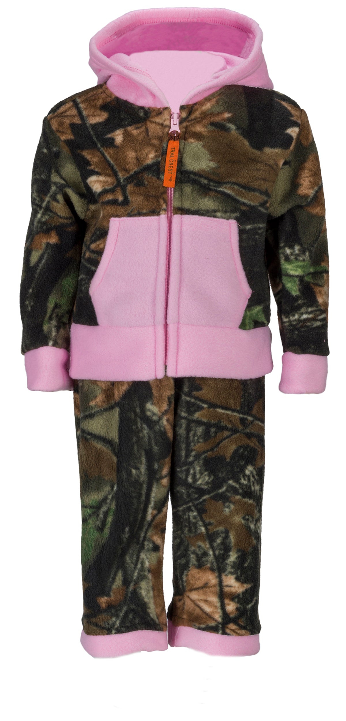 TrailCrest by Treel Infant-Toddler Camo Full Zip Hoodie Sweatshirt Fleece Jacket & Pants Set