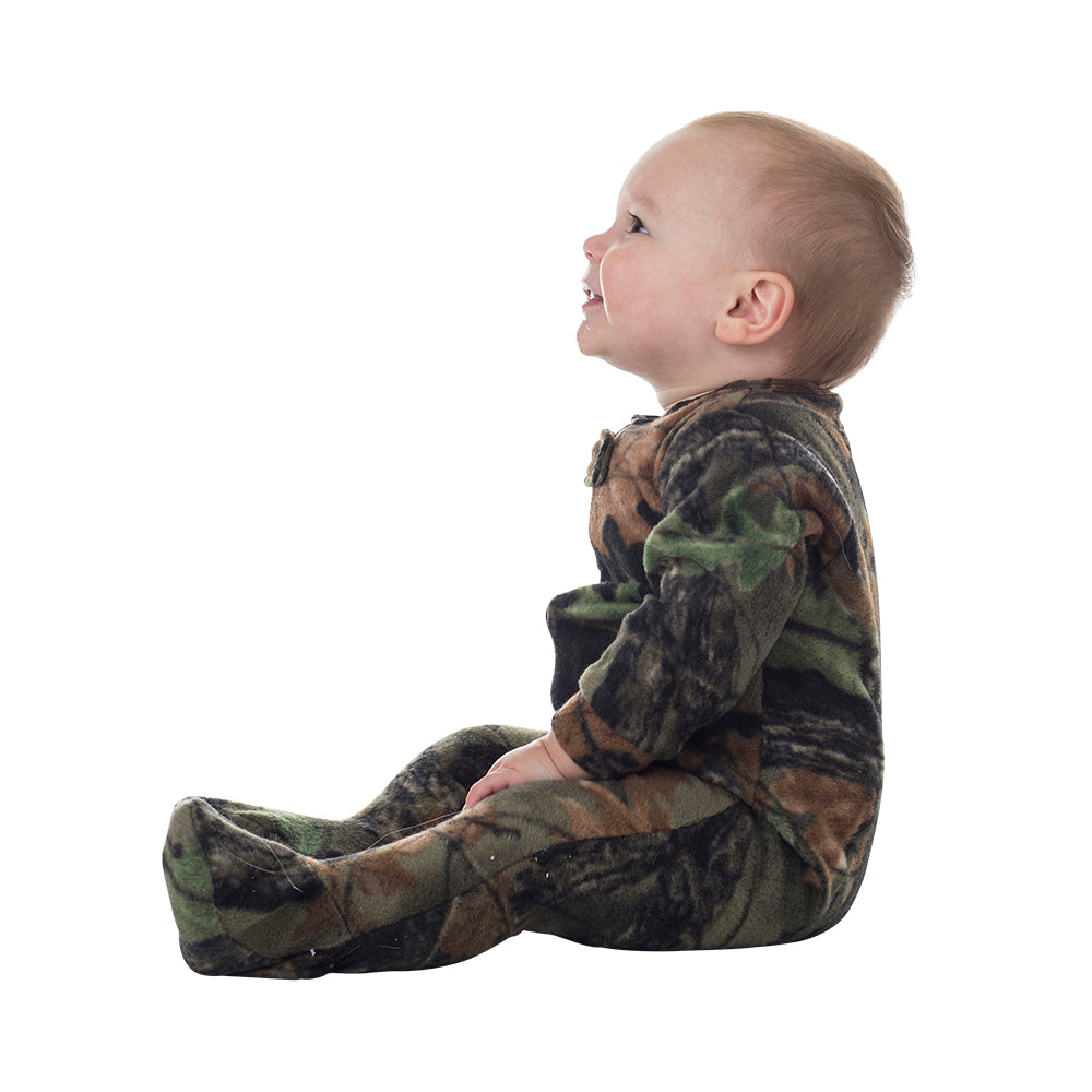 TrailCrest by Treel Infant Camo One Piece Play Footie Fleece Crawler
