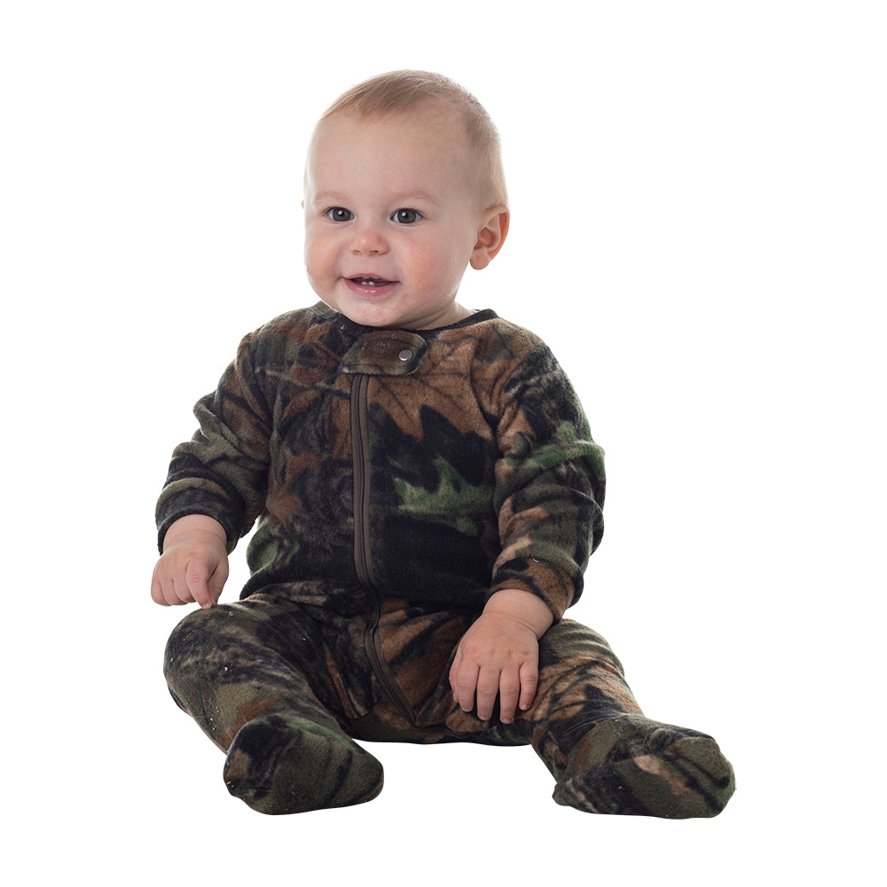 TrailCrest by Treel Infant Camo One Piece Play Footie Fleece Crawler