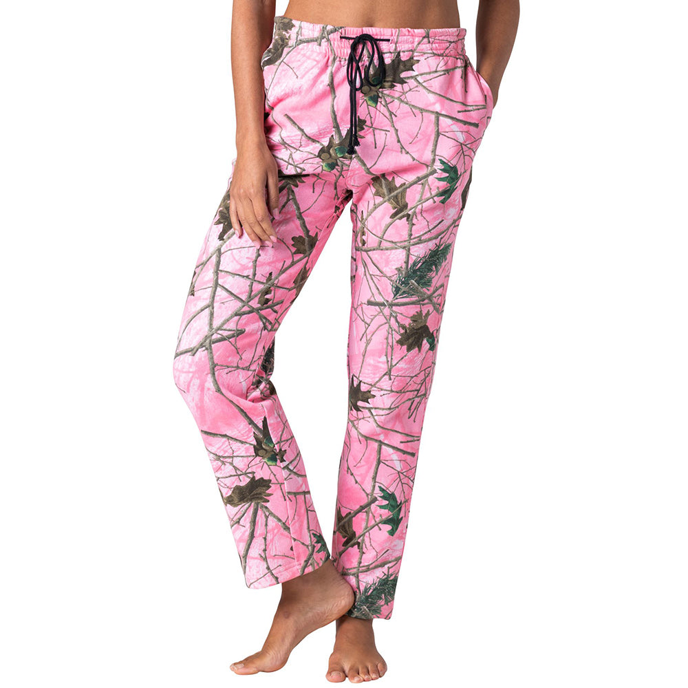TrailCrest by Treel Women's Open Botton Cotton Blend Cozy Sweatpants Yoga Lounge Pants