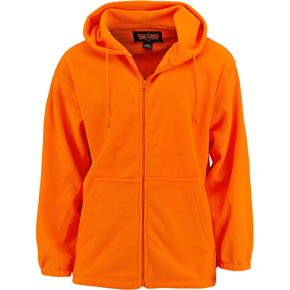 TrailCrest by Treel Chambliss Full Zip Safety Blaze Orange Sweatshirt Hoody