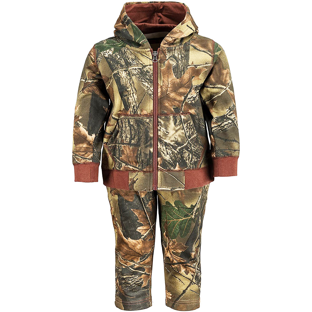 TrailCrest by Treel Infant - Toddler Cotton Camo Full Zip Hoodie Sweatshirt Jacket & Pants Set Tracksuit