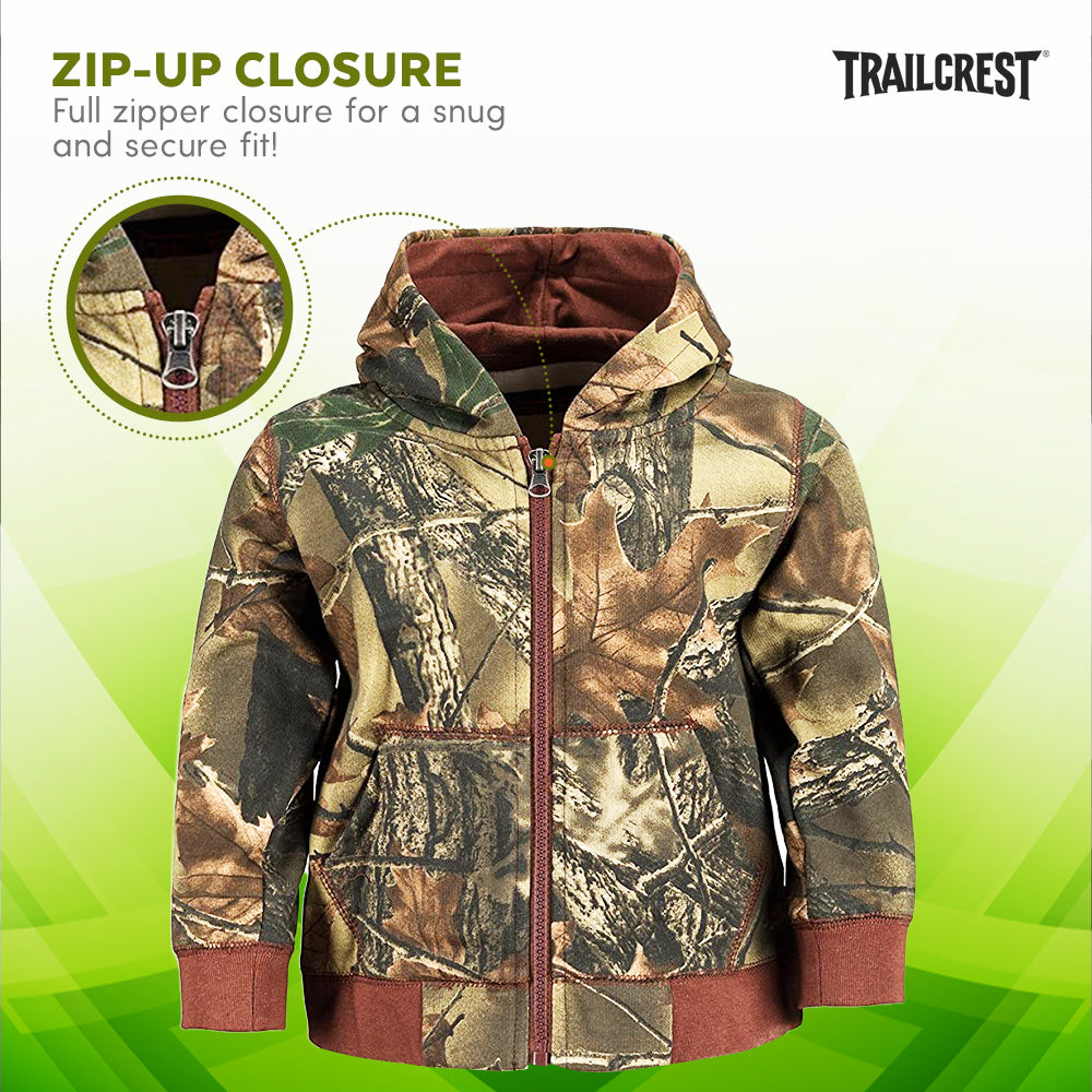 TrailCrest by Treel Infant - Toddler Cotton Camo Full Zip Hoodie Sweatshirt Jacket & Pants Set Tracksuit