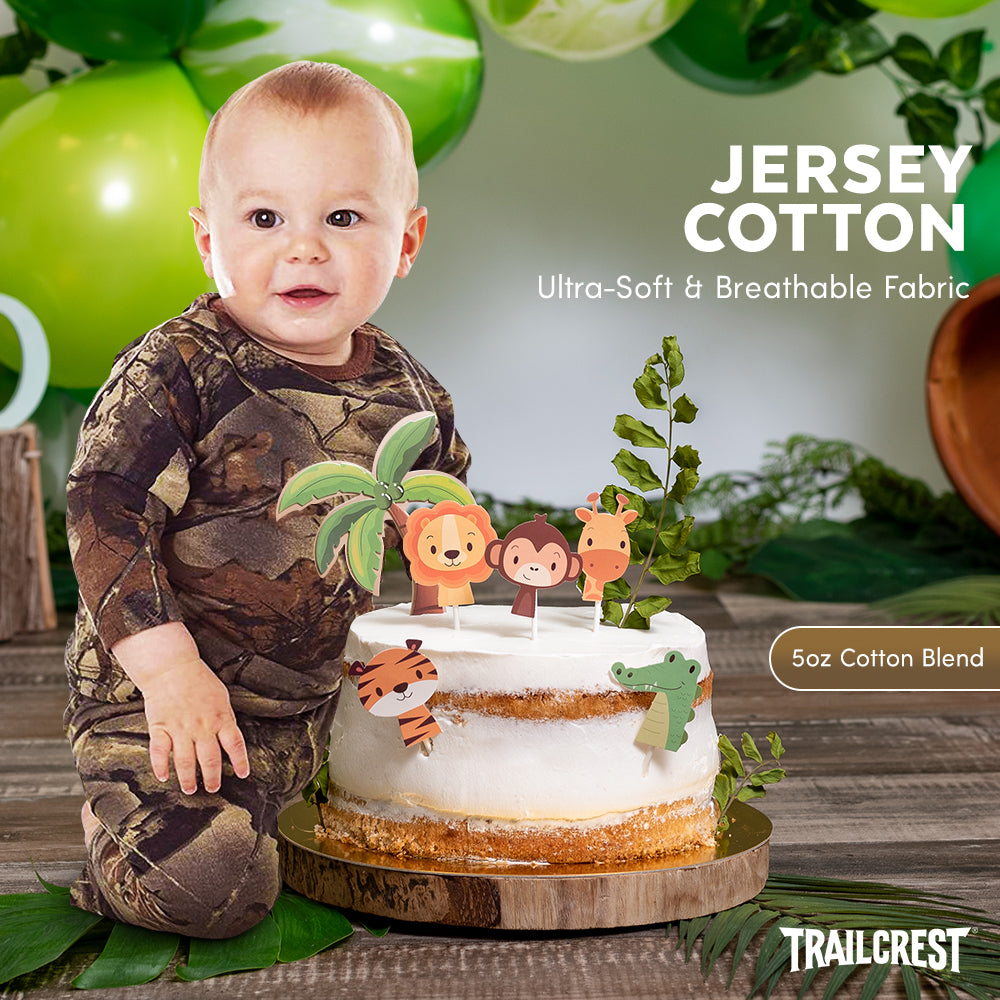 Trailcrest by Treel Infant-Toddler Cotton Camo Long Sleeve T-Shirt and Long Pants Set
