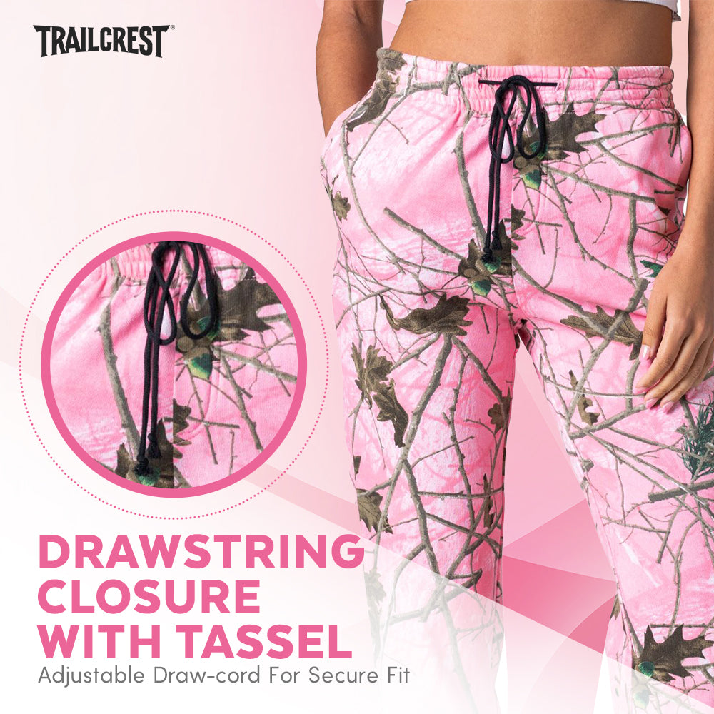 TrailCrest by Treel Women's Open Botton Cotton Blend Cozy Sweatpants Yoga Lounge Pants