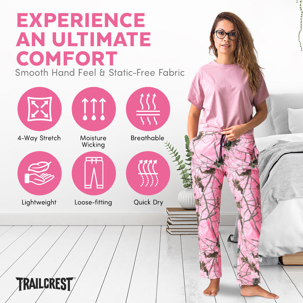 TrailCrest by Treel Women's Open Botton Cotton Blend Cozy Sweatpants Yoga Lounge Pants