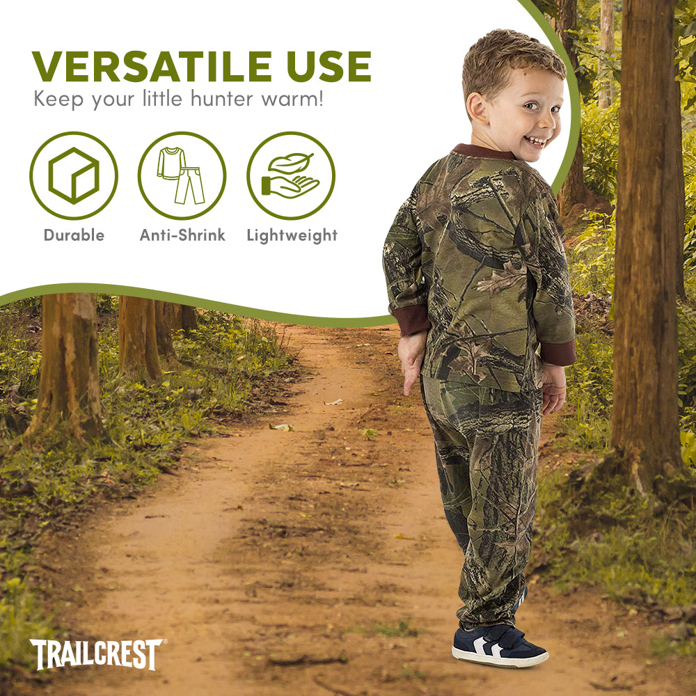 Trailcrest by Treel Infant-Toddler Cotton Camo Long Sleeve T-Shirt and Long Pants Set