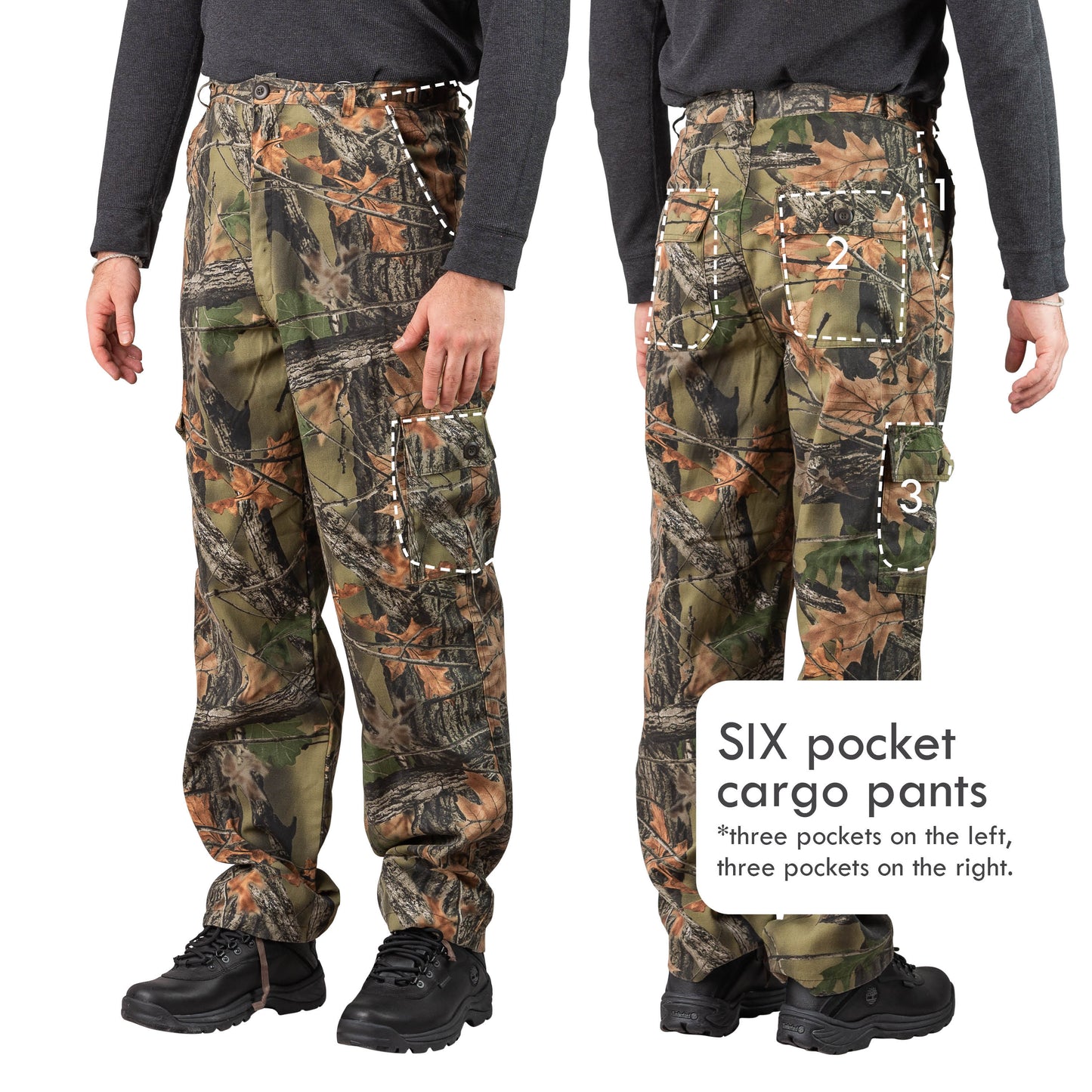 TrailCrest by Treel Men's Camo Tactical Hunting Hiking Pants