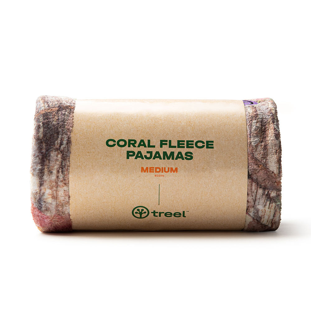 Coral Fleece Camo Pajama Set, Purple