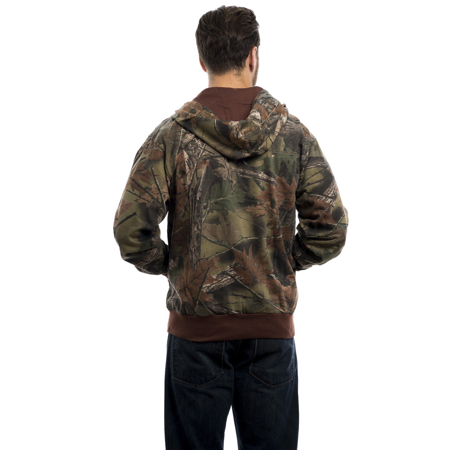 TrailCrest by Treel Men’s Camo Full Zip Up Hoodie Sweatshirt Fashion Hooded Jacket