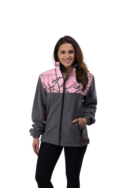 TrailCrest by Treel Women's Classic Fit Polar Soft Fleece Full Zip Up Jacket