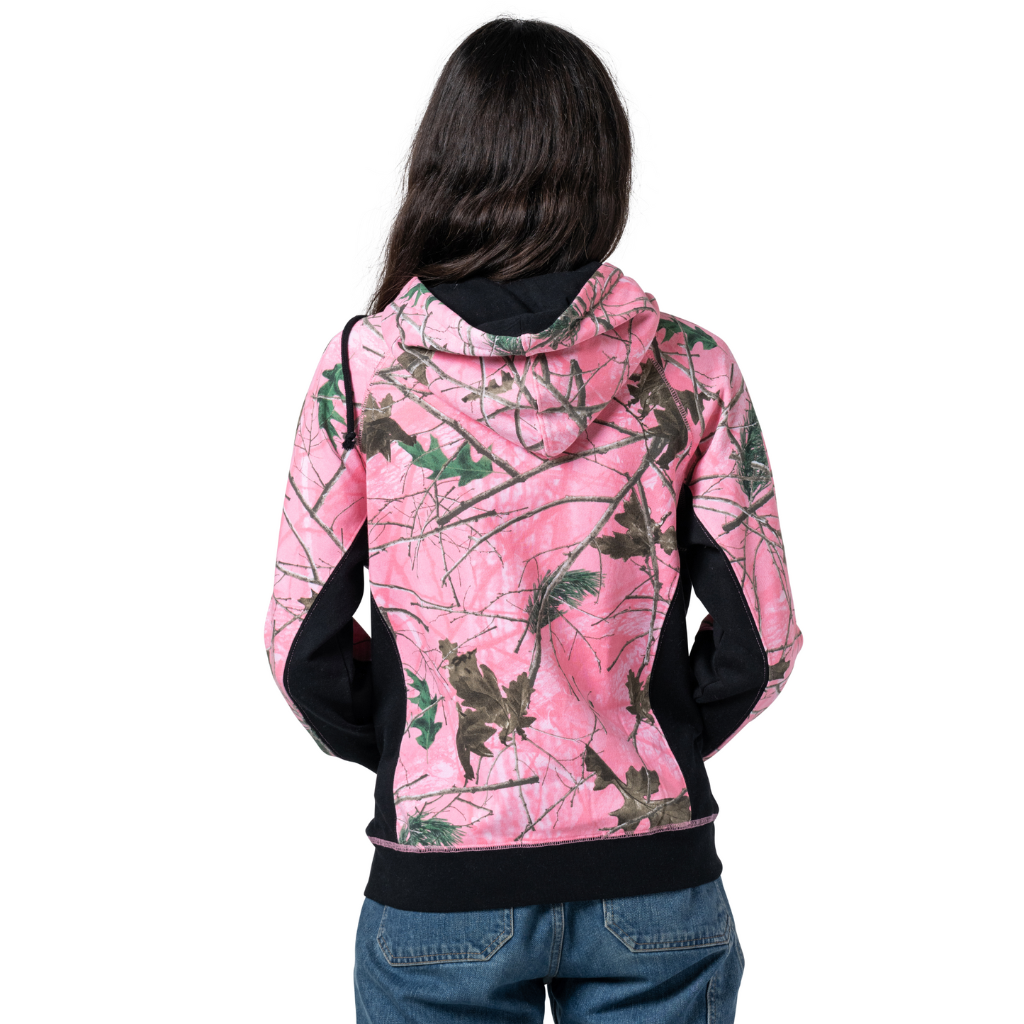 TrailCrest by Treel Women’s Pink Camo Full Zip Hoody Sweatshirt Fashion Hooded Jacket