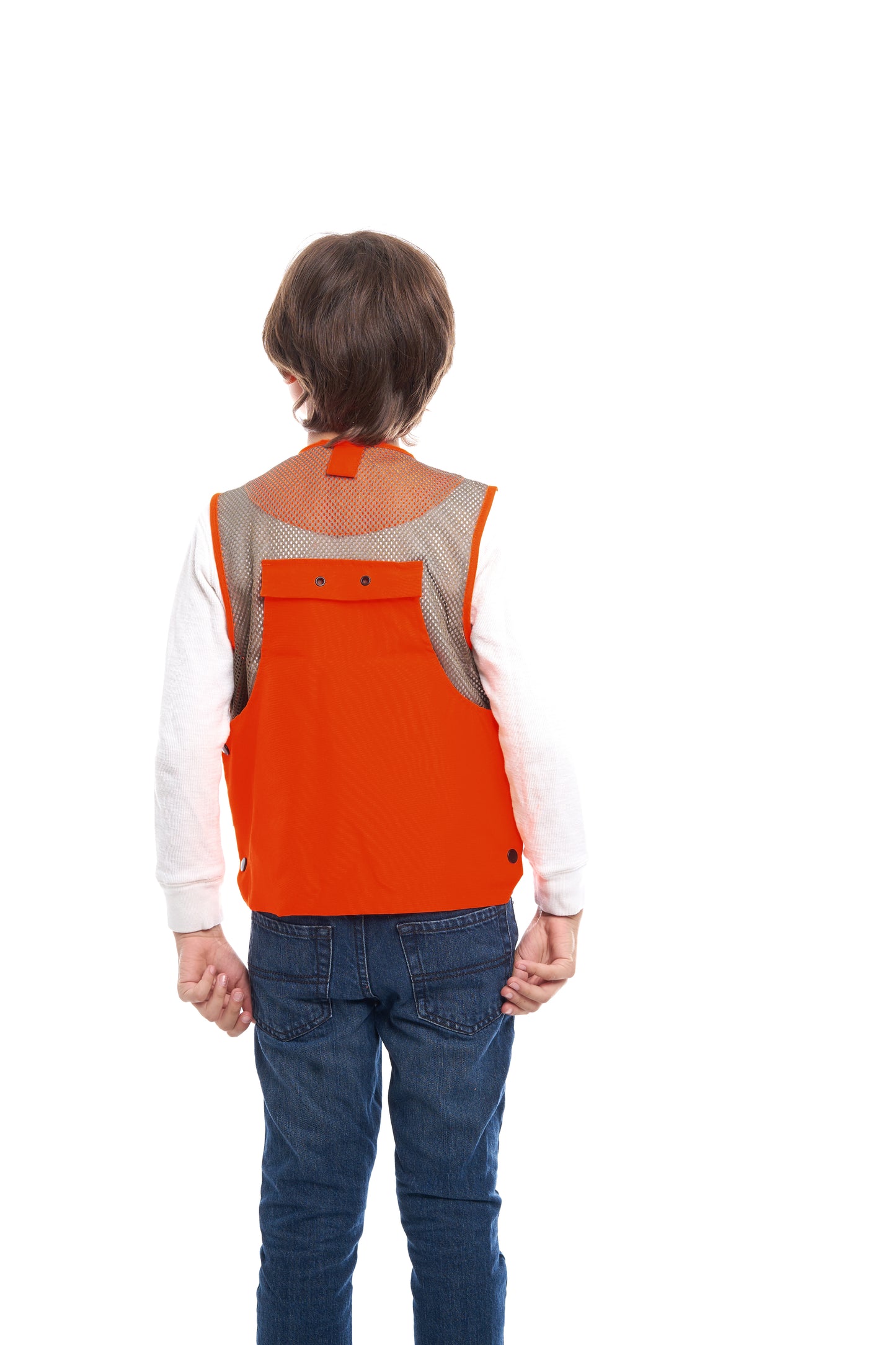 TrailCrest by Treel Kid's Upland Delue Blaze Orange Safety Front Loader High Visibility Vest