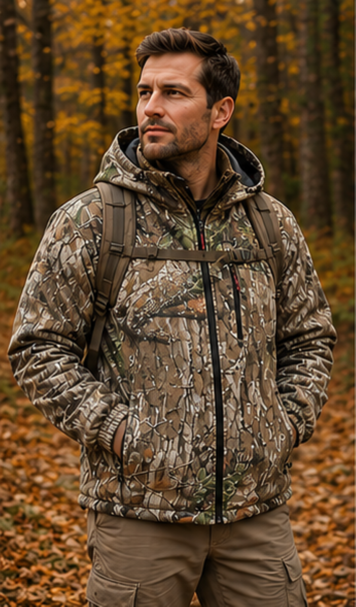 Mossy Oak Men's Insulated Camo Jacket – Country Roots Pattern – Quilted Lining, Cotton Twill Shell, Cold Weather Work Jacket