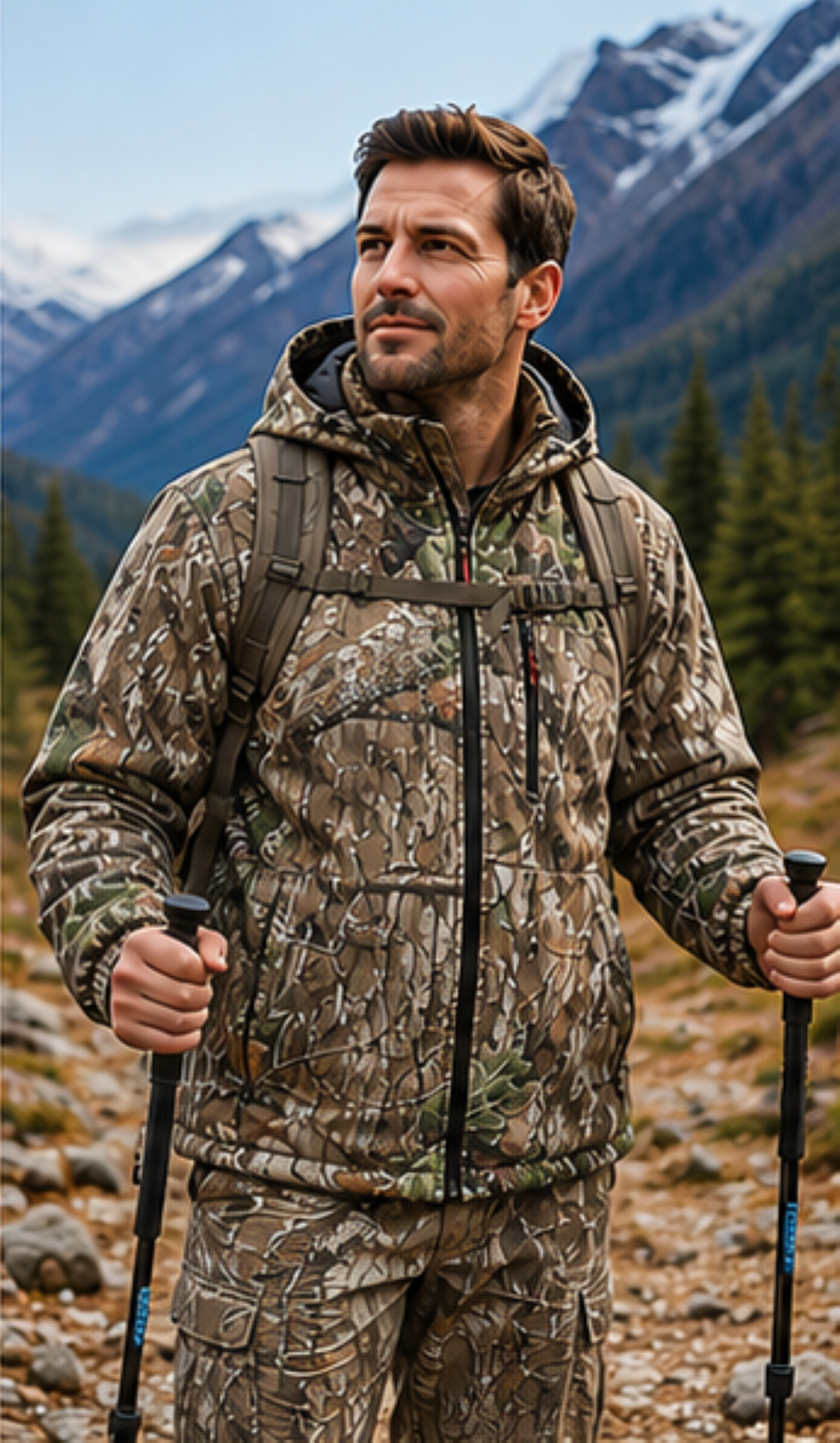 Mossy Oak Men's Insulated Camo Jacket – Country Roots Pattern – Quilted Lining, Cotton Twill Shell, Cold Weather Work Jacket