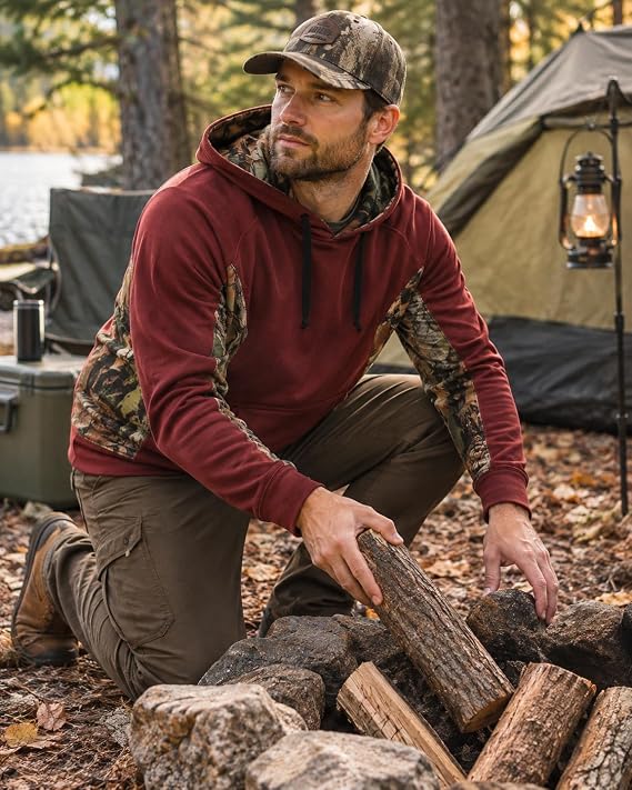 TrailCrest by Treel Men's Slim Fit Lightweight Waterproof & Windproof Softshell Hoodie Sweatshirt Jacket