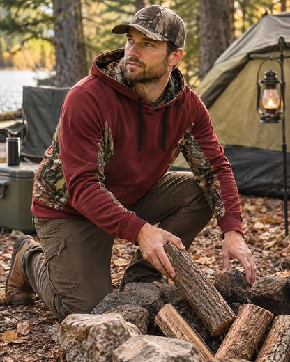 TrailCrest by Treel Men's Slim Fit Lightweight Waterproof & Windproof Softshell Hoodie Sweatshirt Jacket