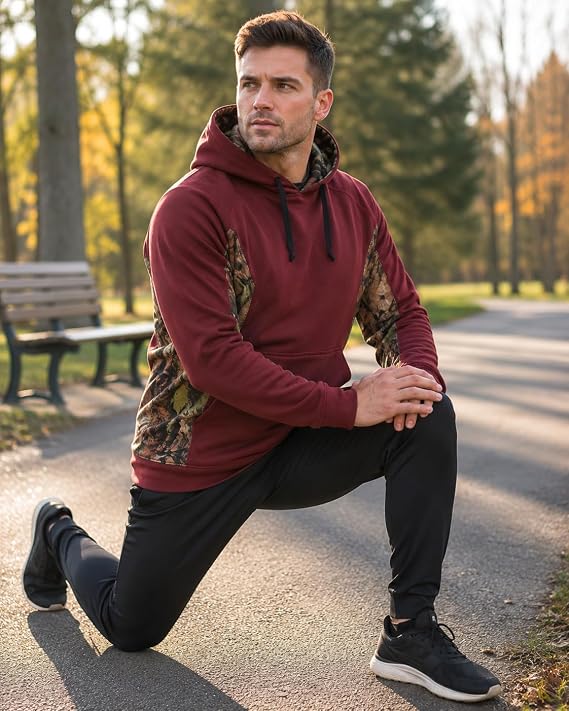 TrailCrest by Treel Men's Slim Fit Lightweight Waterproof & Windproof Softshell Hoodie Sweatshirt Jacket
