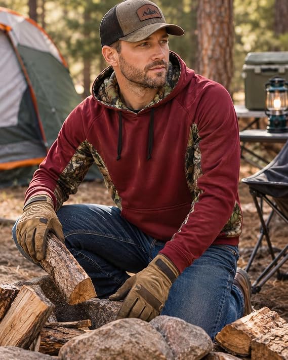 TrailCrest by Treel Men's Slim Fit Lightweight Waterproof & Windproof Softshell Hoodie Sweatshirt Jacket