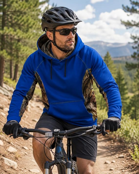 TrailCrest by Treel Men's Slim Fit Lightweight Waterproof & Windproof Softshell Hoodie Sweatshirt Jacket