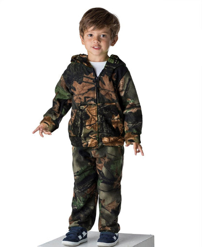 TrailCrest by Treel Infant-Toddler Camo Full Zip Hoodie Sweatshirt Fleece Jacket & Pants Set