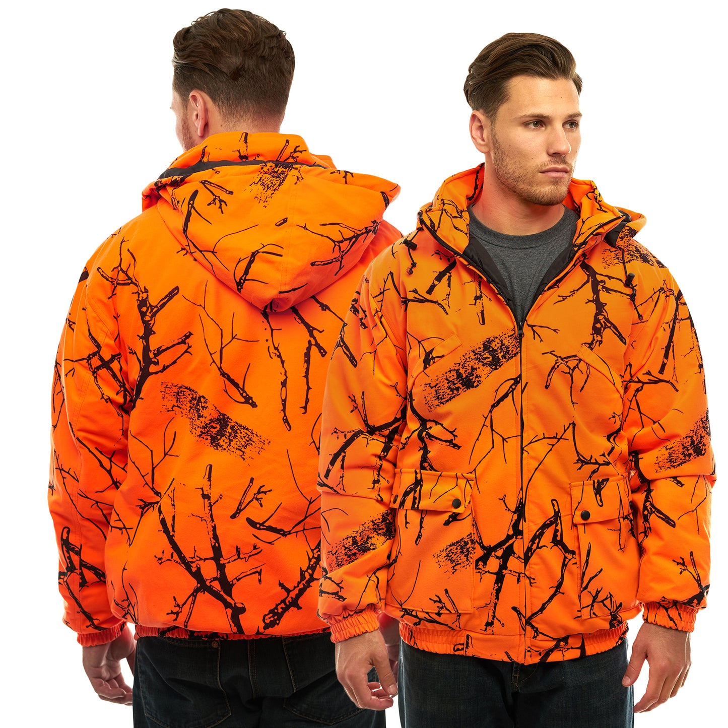 TrailCrest by Treel Men's Safety Blaze Orange Insulated & Waterproof Tanker Jacket