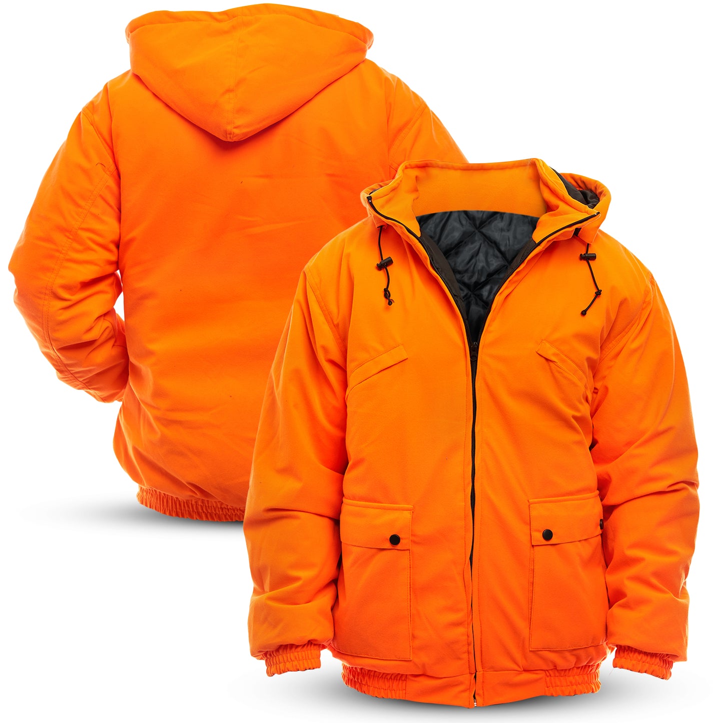 TrailCrest by Treel Men's Safety Blaze Orange Insulated & Waterproof Tanker Jacket