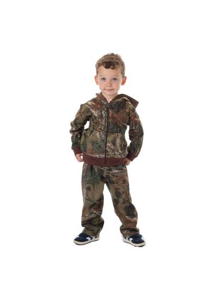 TrailCrest by Treel Infant - Toddler Cotton Camo Full Zip Hoodie Sweatshirt Jacket & Pants Set Tracksuit