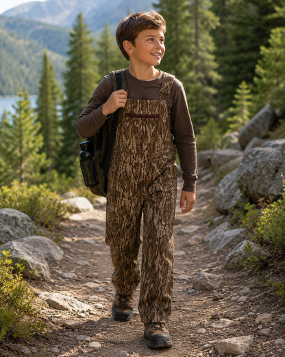 Kids Mossy Oak Country Roots / Bottomland Camo Cotton Bib Overall