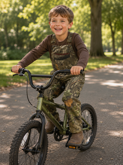 Kids Mossy Oak Country Roots / Bottomland Camo Cotton Bib Overall