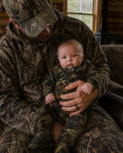 TrailCrest by Treel Infant Camo One Piece Play Footie Fleece Crawler