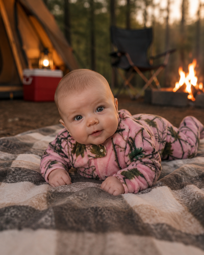 TrailCrest by Treel Infant Camo One Piece Play Footie Fleece Crawler