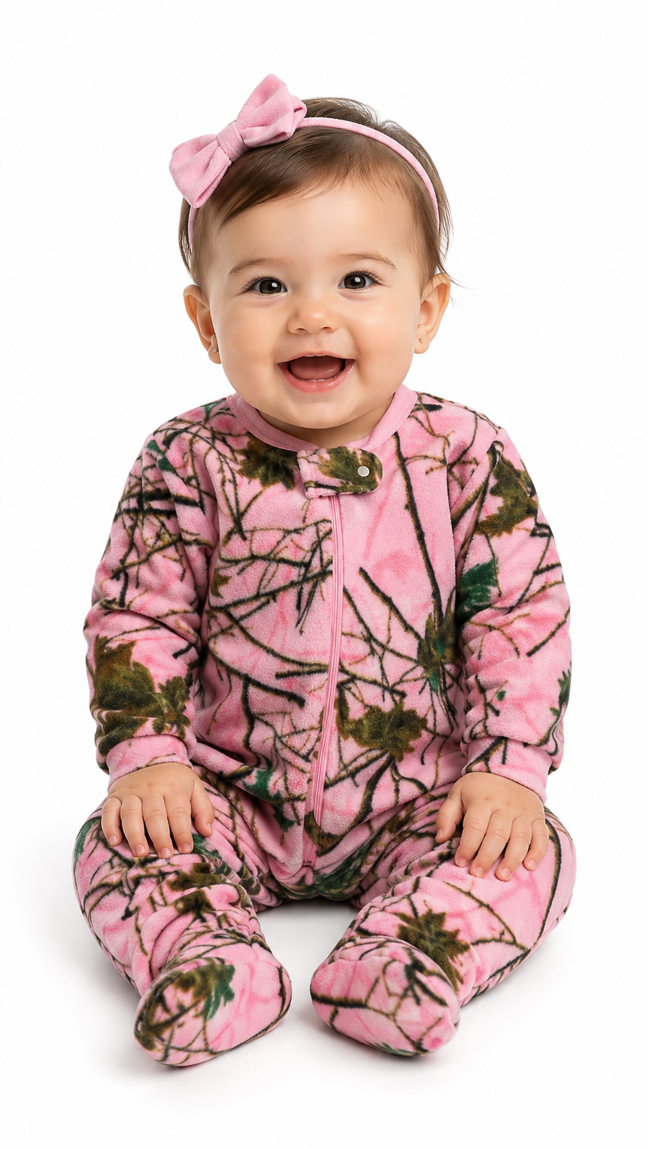 TrailCrest by Treel Infant Camo One Piece Play Footie Fleece Crawler