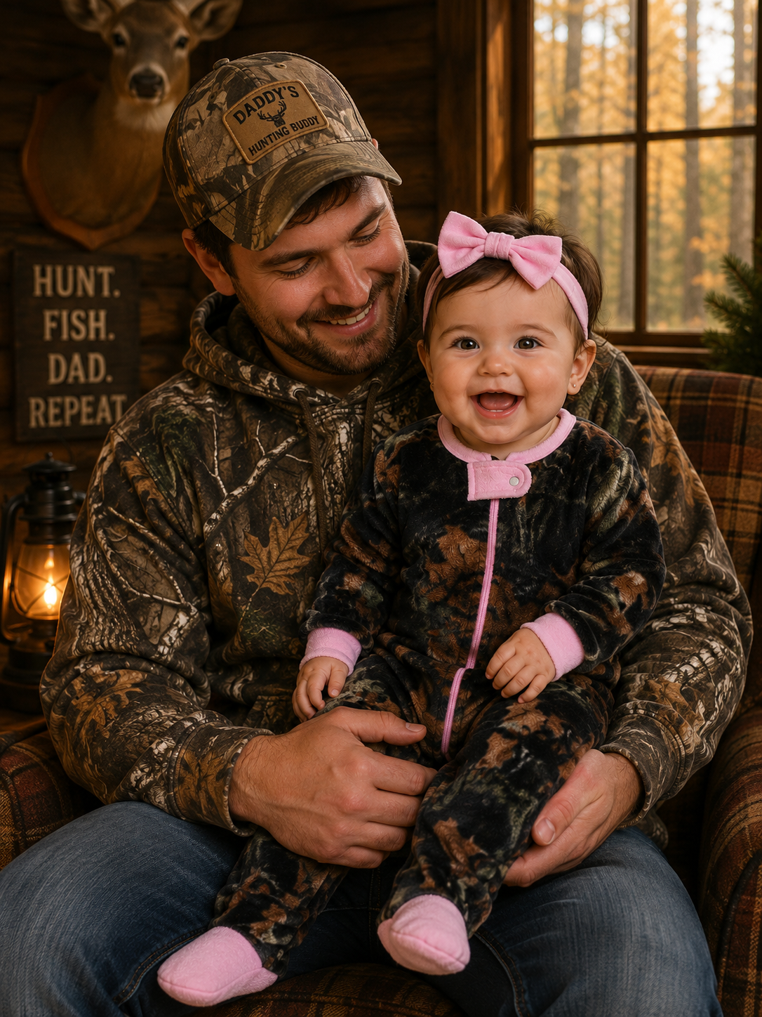 TrailCrest by Treel Infant Camo One Piece Play Footie Fleece Crawler
