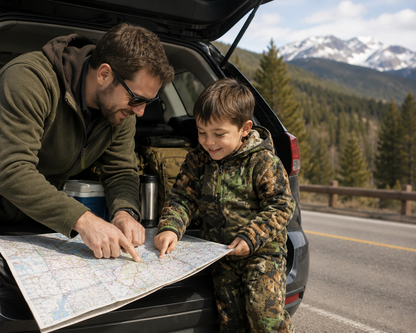 TrailCrest by Treel Infant-Toddler Camo Full Zip Hoodie Sweatshirt Fleece Jacket & Pants Set