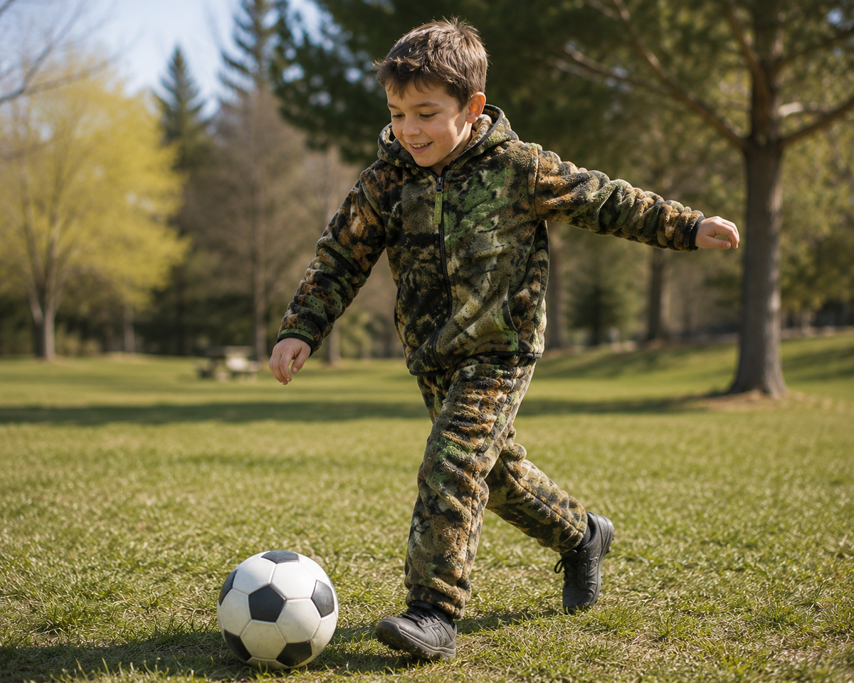 TrailCrest by Treel Infant-Toddler Camo Full Zip Hoodie Sweatshirt Fleece Jacket & Pants Set