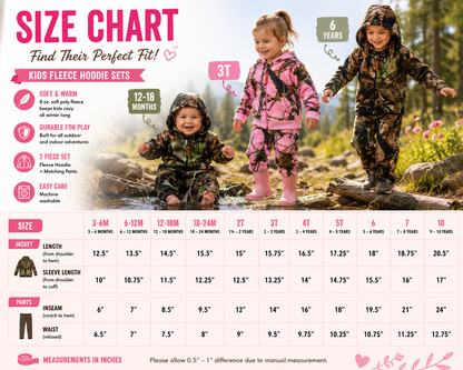 TrailCrest by Treel Infant-Toddler Camo Full Zip Hoodie Sweatshirt Fleece Jacket & Pants Set